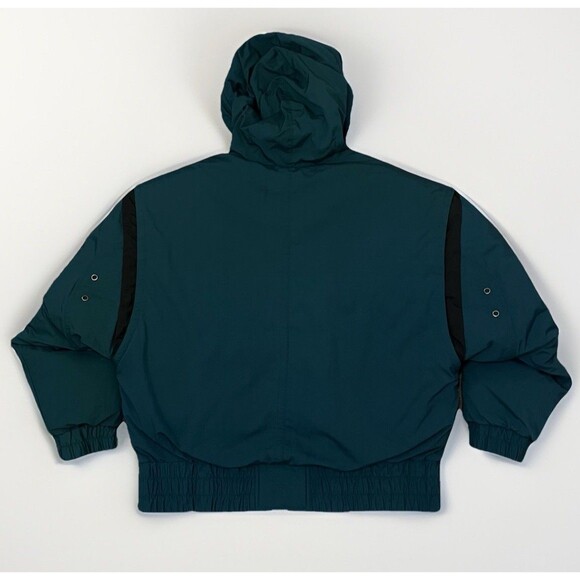 RARE VTG London Fog Puffer Jacket Men’s L 80s 90s Green Aztec Lining Coat - Picture 2 of 11